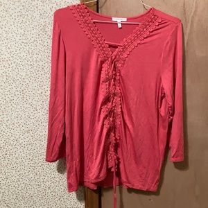 XL Coral Maurices blouse